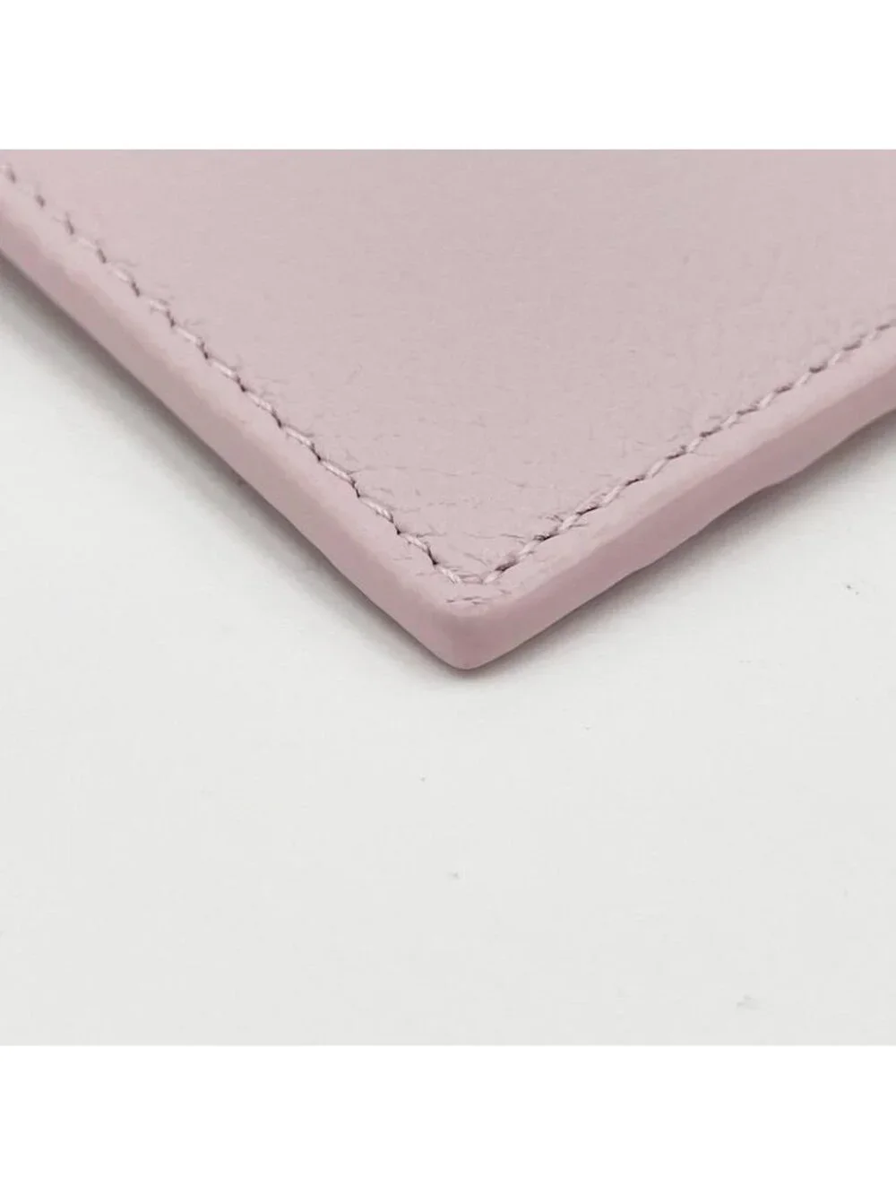Celine Coin Case Card Holder Pink Leather Gold Display